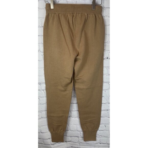 NWT JENNI KAYNE Camel Tan Drawstring Banded Lounge Jogger Pants Size XS $225. - Picture 9 of 10